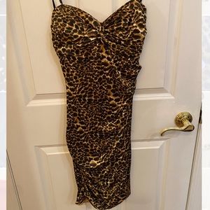 Leopard Strapless Dress